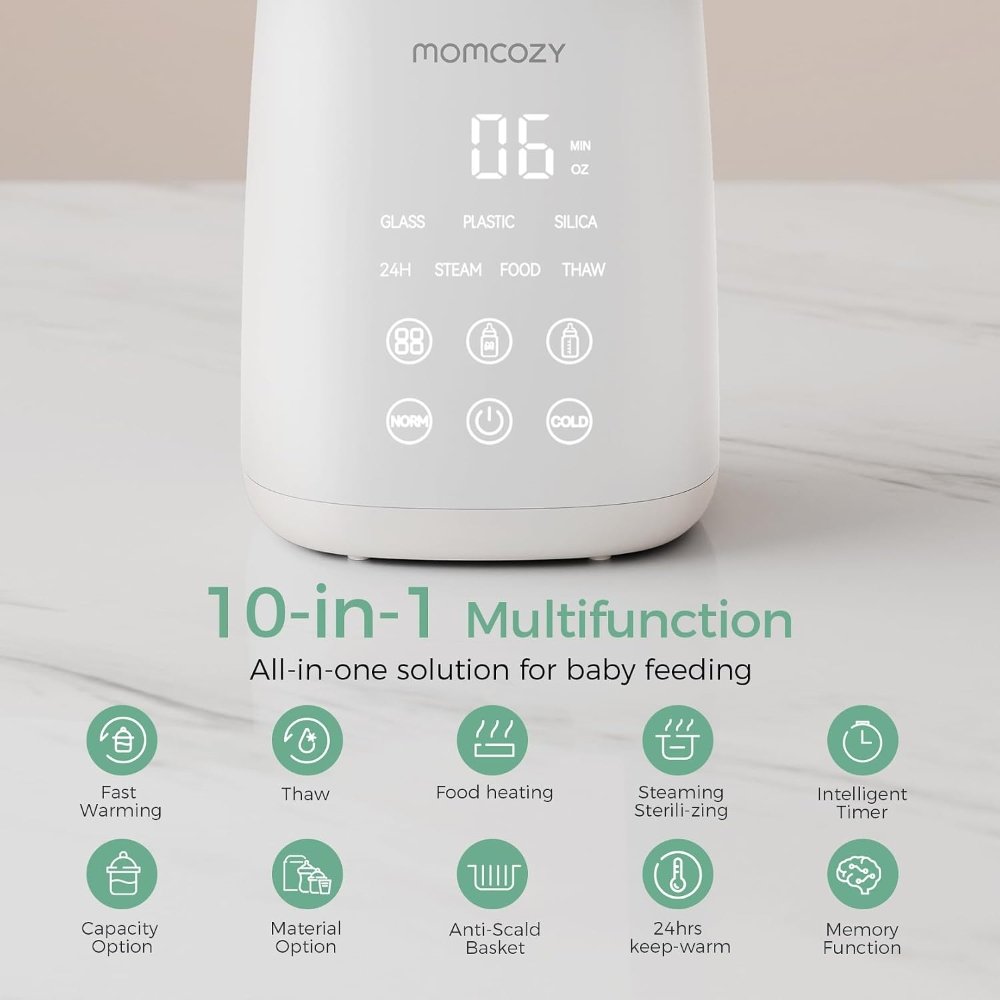 Chauffe biberon et stérilisateur 6en1 Momcozy